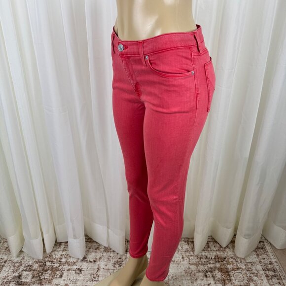 Women's Hudson Krista Ankle Super Skinny Mid to High Rise Jeans Orange Size 32 - Picture 4 of 12